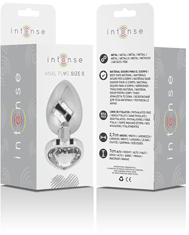 INTENSE - PLUG ANAL METAL ALUMINIO CORAZ�N BLANCO TALLA S 8435566041594