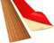 Self Adhesive Flat Floor Transition Strip, PVC Laminate Floor Strip Carpet Transition Strip Floor Threshold Divider Strips, Flooring Edge Trim (4CM/2M, Yellow Oak)