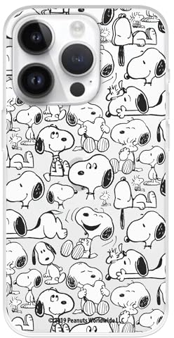 Hülle Kompatibel mit iPhone 15 Pro Offizielle Peanuts Snoopy-Silhouetten zum Schutz Ihres Handys, Transparente Flexible Silikonhülle mit Offizieller Snoopy-Lizenz