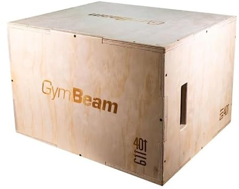 GymBeam Plyo Box 40 x 51 x 61 cm, Scatola Pliometrica in Legno, Attrezzo per la Palestra in Casa, Box Pliometrica, Box Pliometrico, Attrezzatura Fitness per Sviluppare Stabilità, Forza e Dinamicità