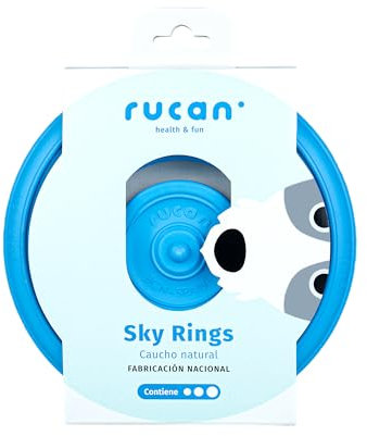 RUCAN - Pack Sky Rings | Komplettes Set von Spielzeugen für Hunde | Scheiben und Ringe | Aromatisierter Naturkautschuk | Aktives und gesundes Spiel | Ideal für alle Rassen und Größen