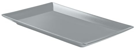 METRO Professional Plato Macario llano, cerámica de gres, 30 x 20 cm, rectangular, gris, 6 unidades