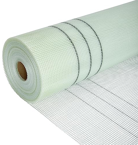 Villex Armierungsgewebe Innen und Außen 50m² - Starkes 165g/m² Glasfasergewebe für Innenputz, Außenputz, Fassadendämmung - Armierungsgewebeband Glasfaser Gewebe - Armierung Putzgewebe Innen & Aussen