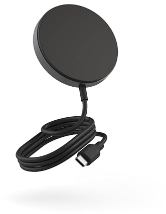 ZENS PRO 1 x Qi2 Magnetisches kabelloses Ladegerät mit 1 m USB-C-Kabel (kompatibel mit MagSafe, 15 Watt Schnellladung, ideal für Reisen)