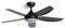 TECHBREY Ventilatore da Soffitto Silenzioso Dokós 122cm Motore DC Legno Scuro Telecomando Con Luce No Nero