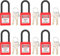 6 Sets Lockout Lock, Lockout Tagout Lock Kit for Electricians with 2 Keys Per Lock,Engineering Safty Nylon Lock Security Padlock for Electrical Lock Off Kit