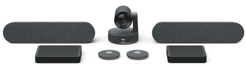 Logitech Rally Plus 4K UltraHD (UHD) Video Conferencing Camera Kit - Rally Camera, Display & Table Hub, 2x Rally Speaker, 2x Rally Mic Pod, Remote, Certified for Teams, Zoom & More (New)(Renewed)