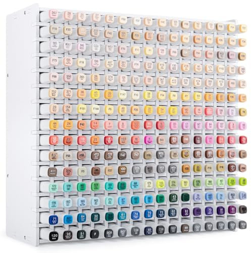 VEXNOOK Marker Storage Rack Hold 240 Markers – Efficient Desktop Pen Storage Organiser for Kids, Upgraded Sturdy Screw Fixing, Suitable for Various Markers, Watercolour Brushes, Pens and Color Pencils