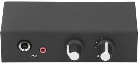 Small Stereo Sound Preamplifier, Phono Preamp for Turntable Mini Preamplifier with Input Output, Low Noise Operation, Mixed Output for Headphone Listening Support with 12V DC