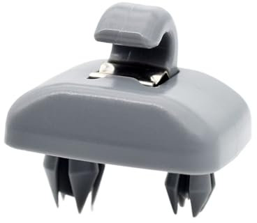 Rynplex 2 Stück Auto-Sonnenblenden-Clip, graue Innenaufhänger-Haken-Clip-Halterung, for Audi, for A1 A3 S3 A4 S4, for ALLROAD, for A5 S5 Q3 Q5 8U0857562A Grau Clips für die innere Sonnenblende