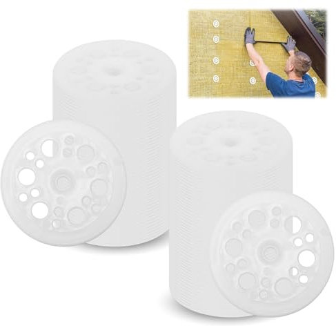 Bmliingchau Lot de 120 rondelles isolantes en polypropylène pour isolation en panneaux de fibres de bois - Rondelles fixes pour la fixation et le soutien