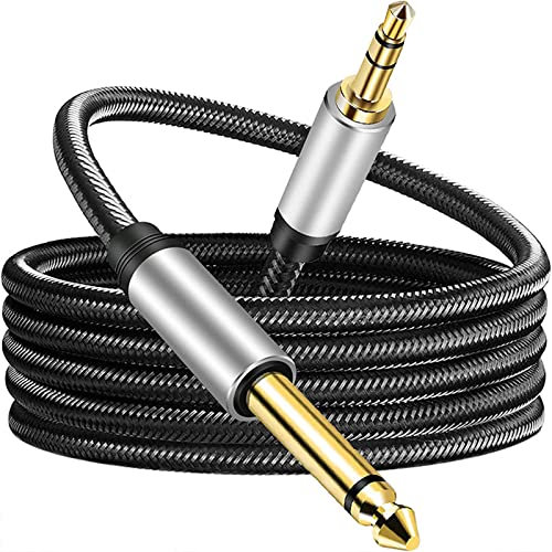 Bottone Câble audio stéréo mâle vers mâle 3,5 AUX Jack 3,5 mm TRS vers 6,5 mm grand cordon plaqué or