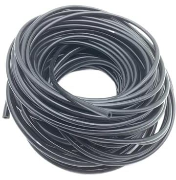 AQXYUULL Tuyau en Caoutchouc de Silicone Noir, Tuyau en Caoutchouc de Silicone Flexible, Souple(2METER_ID 0.8MM OD 1.5MM)