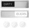 BERRYLION Dishwasher Magnet Clean Dirty Sign, Easy to Read and Slide On, Non-Scratch Strong Magnetic Backing, Double-Sided Adhesives Stickers Included, Works on All Dishwashers,