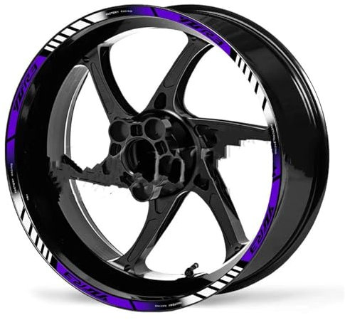 KJHOPY Decalcomanie adesive magnetiche Adesivo per Ruota Moto Racing Rim Stripe Decal Decorazione Moto per Y&amaha YZF R3 R3 2023(Style 1)
