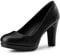 Allegra K Women's Platform Chunky Heel Mary Jane Pumps Court Shoes Black 4 UK/Label Size 6 US