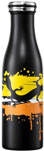 LURCH Isolierflasche 30 Jahre Edition aus Edelstahl 0,5l für unterwegs, Schwarz