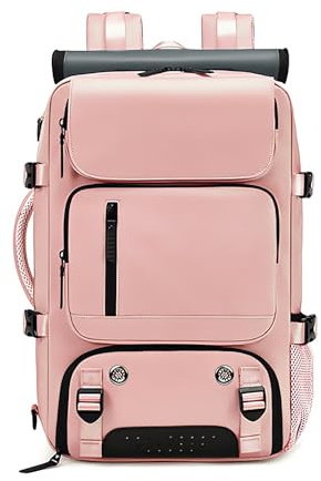 Daypack wandern rucksack damen， wasserdicht Travel Trekking Backpack，Hand Luggage Backpack Carry-Ons(Pink)