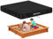 SIMPHAUS Bâche Bac à Sable Imperméable 125x125x20cm,Housse de Bac à Sable Anti-déchirure,Couverture de Bac à Sable avec Cordon de Serrage,420D Tissu Oxford,Housse pour Bac à Sable Enfant Extérieur