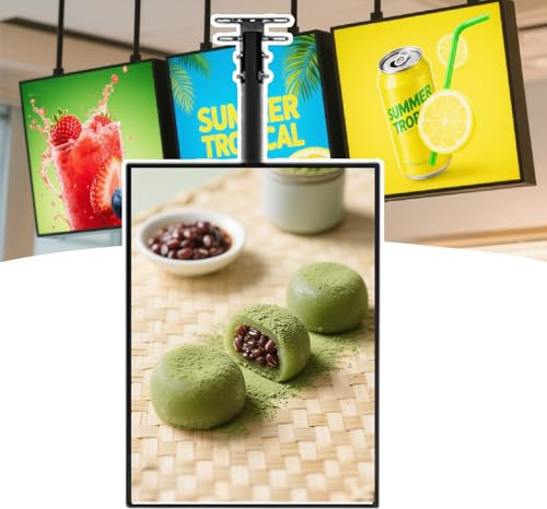 pedenencelia Caja De Luz Led con Marco Ultrafino, Tablero De Menú con Retroiluminación Led, Cartel Iluminado, Pantalla Led Vertical Delgada, Brillo Uniforme,60×80cm