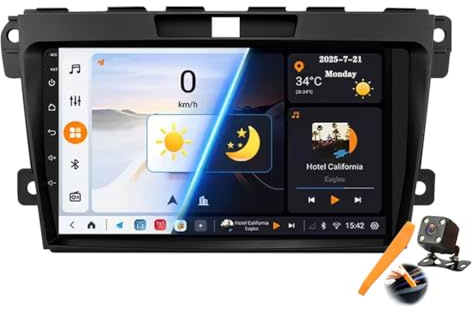 Y200s,YLOXFW Autoradio Android 15.0 Navi 2 DIN Stereo für Ma-zda CX-7/CX7 2008-2015 Sat GPS Navigation 9 Zoll Cartablet DVD Multimedia Player FM BT Receiver mit Carplay 4G 5G WiFi DSP SWC
