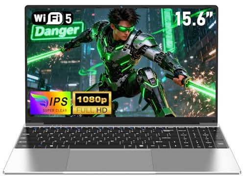 NAIKLULU 15.6 Pouces Ordinateur Portable 2026, M3-6Y30 Processor RAM 8GB SSD 512GB Pc Portable Laptop Computer Notebook, Webcam/Touchpad/5000Mah/USB 3.0/Carte TF