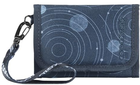 coocazoo Geldbörse „Blue Orbit”, blau, Portemonnaie mit Sichtfenster innen & außen, Münzfach & Kartenfächern, Klettverschluss, ab der 3. Klasse