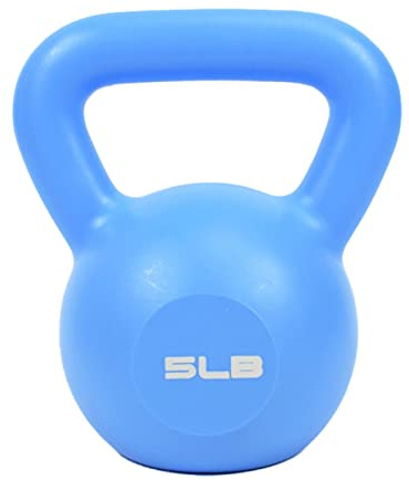 ZDAGELD Kettlebell Weights for Home Gym, Integrated PE Body for Silent Strength Training, Anti Crack Ergonomic Hand Weights for Squats, Swings & Full Body Workout Floor Safe & Odorless (Blue 5LB)