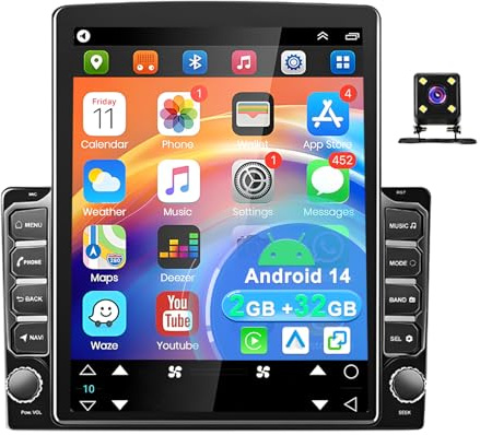 2+32G 2 Din Android 14 Autoradio Stereo per Jeep Patriot Compass 2009-2017