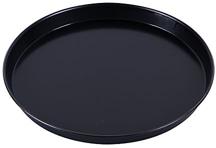 Paderno 11740-30 Teglia rotonda antiaderente per pizza, bordi alti, realizzata in lamiera bluita (ferro blu), resistente fino a 280°, 30 cm ø x 2,5 cm (altez.)