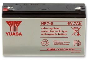 Best Price Square Battery, Lead-Acid 6V 7AH BPSCA NP7-6 - BT00572 de Yuasa