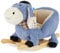 Bieco Plüsch Schaukeltier Esel | Kinder Schaukelstuhl mit Sicherheitsgurt | | Schaukel Kleinkind | Zimmer | Baby Schaukelwippe ab 9 Monate | Schaukelpferd Holz