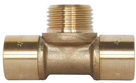 SOMATHERM FOR YOU, Té à glissement mâle 15/21 pour tubes PER Ø16 - Montage facile, résistant à la corrosion, certifié NF, pression max 10 bars, température 5°C à 90°C, conditionné à l'unité