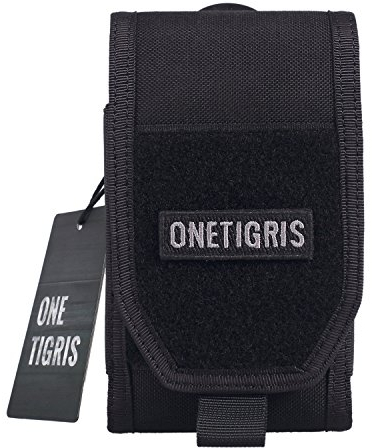OneTigris Phone Holster Cell Phone Pouch Belt Holder for Men, Belt Phone Holder for iPhone 14 13 12 11 8 7 6 Pro Max, XR (Black)