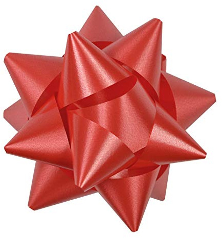 Star 10 Geschenkschleifen Rosetten 11cm Rot