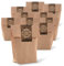 Logbuch-Verlag 10 Frohe Weihnachten Geschenktüten braun aus Kraftpapier 14 x 22 x 5,6 cm - vintage Weihnachtsverpackung
