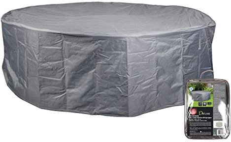 Boni-Shop Deluxe Abdeckhauben für Gartenmöbel Schutzhüllen (runde Sitzgruppe,ca.200x95)