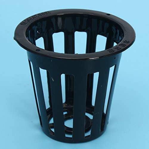 ChaRLes 10 Stücke Schwarz Kunststoff Hydroponik Mesh Pot Net Korb Aquaponic System Pflanzen Wachsen Tasse w/Foam