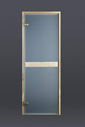 Fintec Saunatür Satin-Glas (695 x 1890 mm) horizontaler Griff