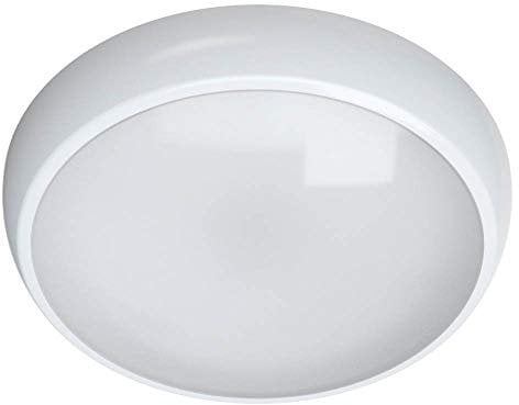 LightHub 14W LED Flush Wall Ceiling Round Bulkhead Light - White 4000K (3hr Emergency + Microwave Sensor)