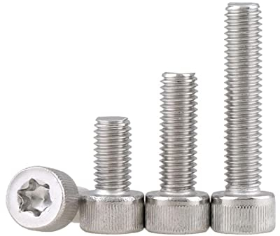 BOZONLI Innensechskant Torx Schrauben Vollgewinde Zylinderschrauben Edelstahl Maschinenschrauben M5×12mm,20 pcs
