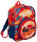 Hot Wheels Rucksack für Kinder, große Autos, Schule, Reisen, Sporttasche mit Getränkehalter, rot, One size