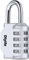 Diyife Combination Padlock, Heavy Duty 4 Digit Padlock Weatherproof Outdoor for School Gym Locker, Shed, Fence, Hasp, Garage, Gate, Toolbox, Door [Silver]