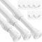 3 Stücks Gardinenstange Klemmbar, Spannstange ohne Bohren für Schrank, Klemmstange 60-90cm,Kleiderschrank, Badezimmer Weiß 62 bis 105 Cm/24,3 bis 41,3 Zoll (Durchmesser 13mm)