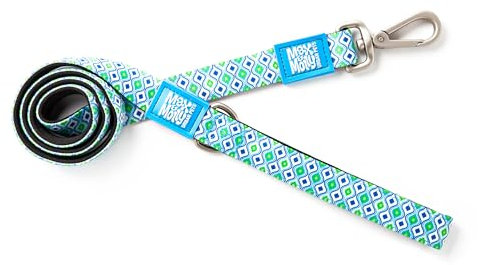 Max & Molly Klassische Hundeleine, Neopren, gepolstert, wasserdicht, maschinenwaschbar, für mittelgroße Hunde, Retroblau, Größe M