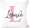 SpecialMe® Kissen-Bezug mit Namen Anfangsbuchstabe Initiale Herz Geschenk personalisiert Mädchen Jungen Mädchen weiß 40cm x 40cm