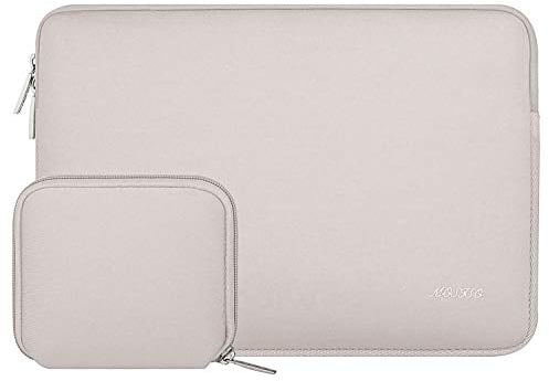 MOSISO Laptop Hülle Tasche 15 Zoll,15 Zoll Laptophülle Kompatibel mit MacBook Air 15 Zoll M4 A3241 M3 A3114 M2 A2941 2025 2024 2023,Dell XPS 15,Neopren Sleeve mit Klein Fall,Rockgrau