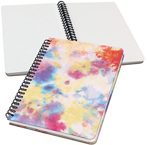 SIGEL JN608 Spiralblock A5 dotted, Notizblock Bullet Journal Jolie, 100 g/m², Batik, 120 Seiten, vegan, aus nachhaltigem Papier hergestellt