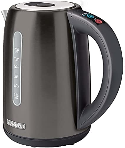 Sencor SWK 7708BK Elektrischer Wasserkocher, 1,7 l, Leistung 2150 W, Edelstahl, variable Temperatur