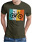 OM3® Mountain Bike T-Shirt - Herren - Fahrrad Retro Style Sunset Rad MTB - Oliv, L